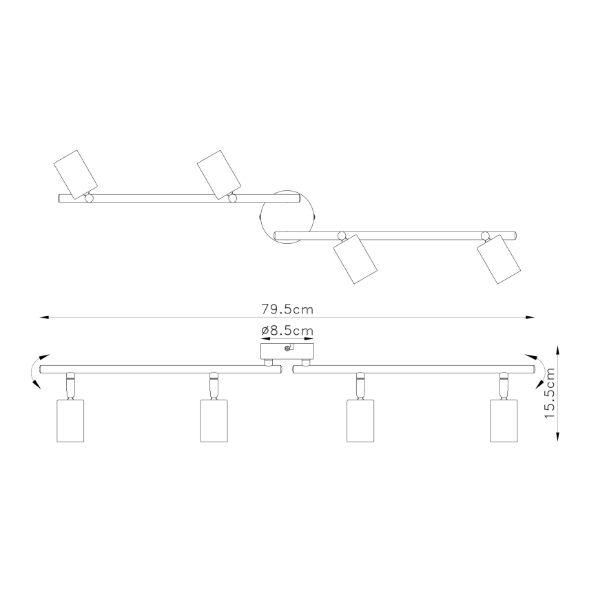Globo - Luce Spot 4xE27/60W/230V