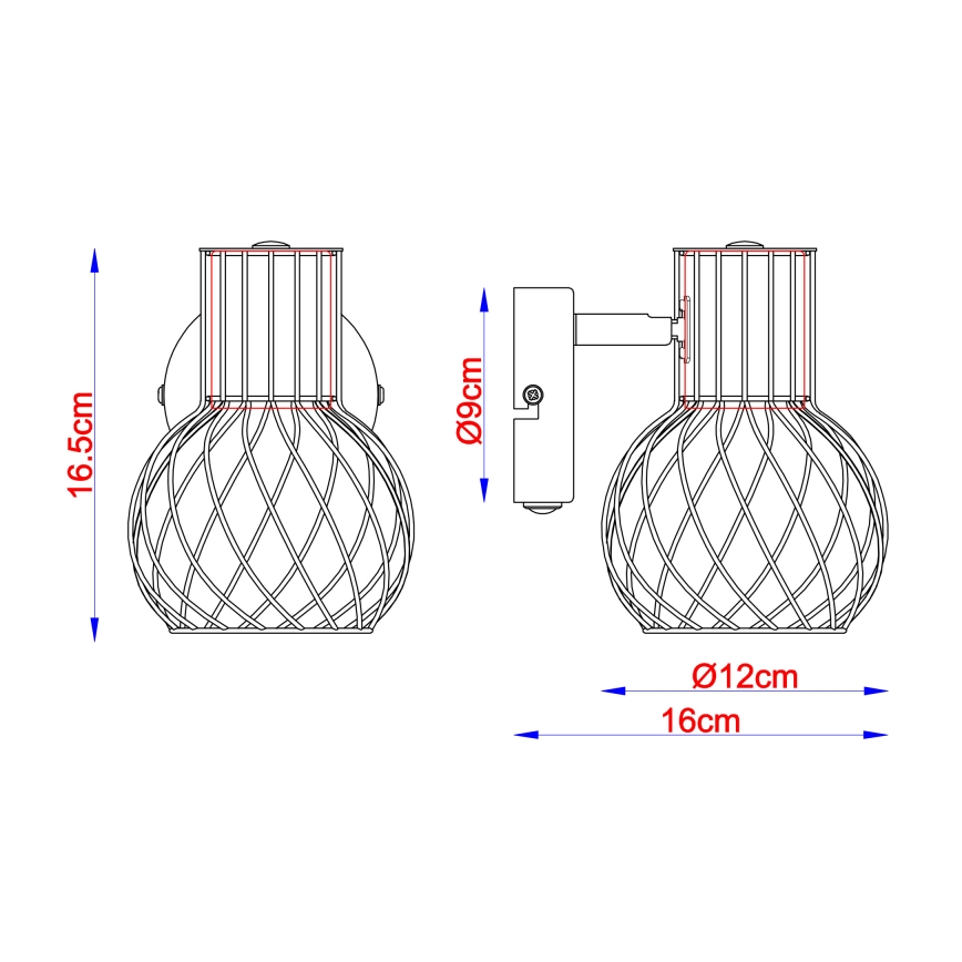 Globo - Luce Spot da parete 1xE27/40W/230V