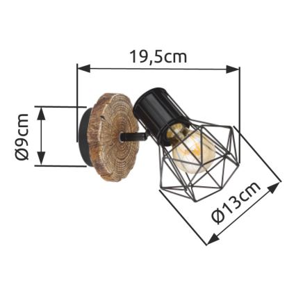 Globo - Spot mural 1xE27/60W/230V