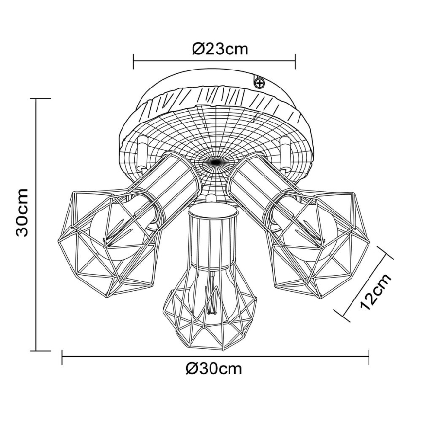 Globo - Luce Spot 3xE27/60W/230V