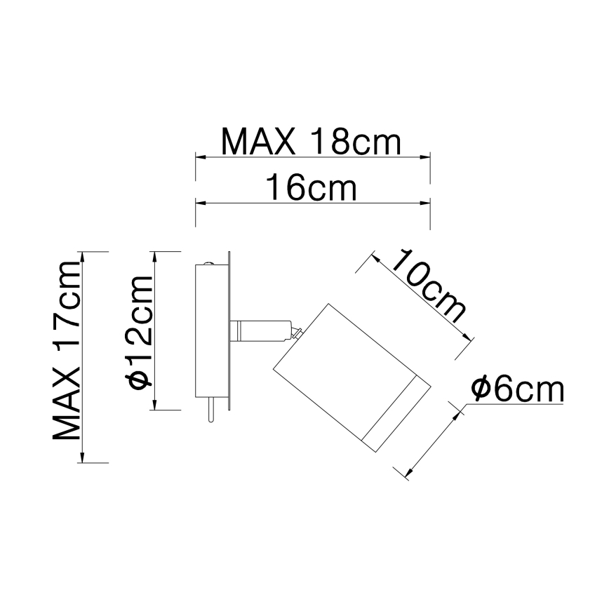 Globo - Faretto da parete 1xE27/60W/230V