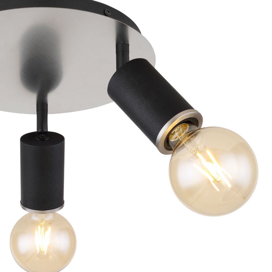 Globo - Luce Spot 3xE27/60W/230V legno nero