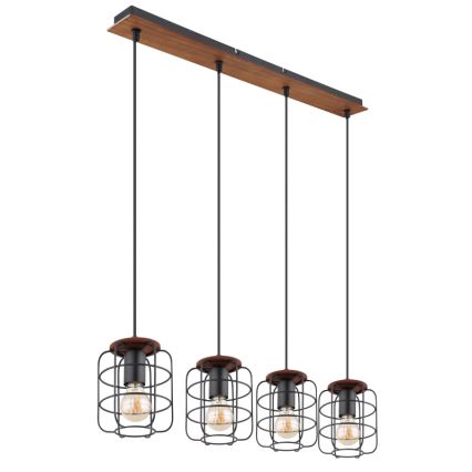 Globo - Pendelleuchte mit Kabel 4xE27/40W/230V