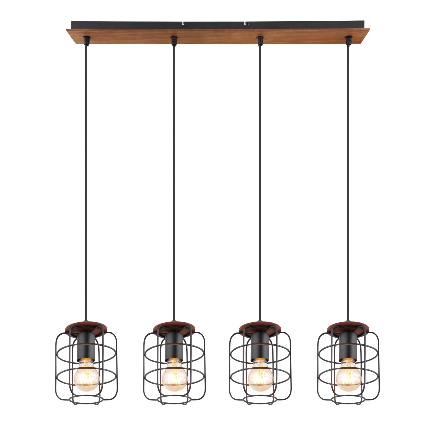 Globo - Pendelleuchte mit Kabel 4xE27/40W/230V