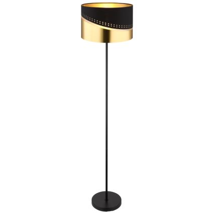 Globo - Lampada con piedistallo 1xE27/60W/230V diametro 35 cm nero/oro
