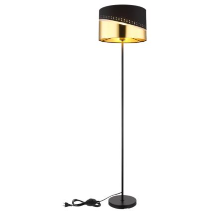 Globo - Lampada con piedistallo 1xE27/60W/230V diametro 35 cm nero/oro
