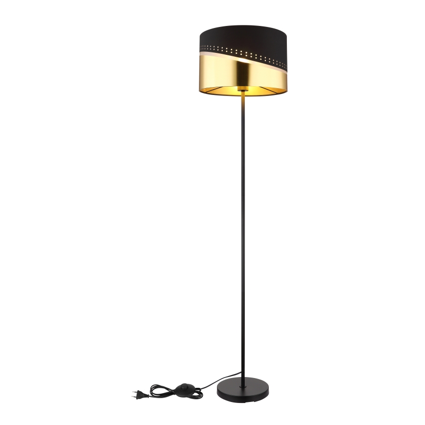 Globo - Lampada con piedistallo 1xE27/60W/230V diametro 35 cm nero/oro