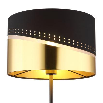 Globo - Lampada con piedistallo 1xE27/60W/230V diametro 35 cm nero/oro