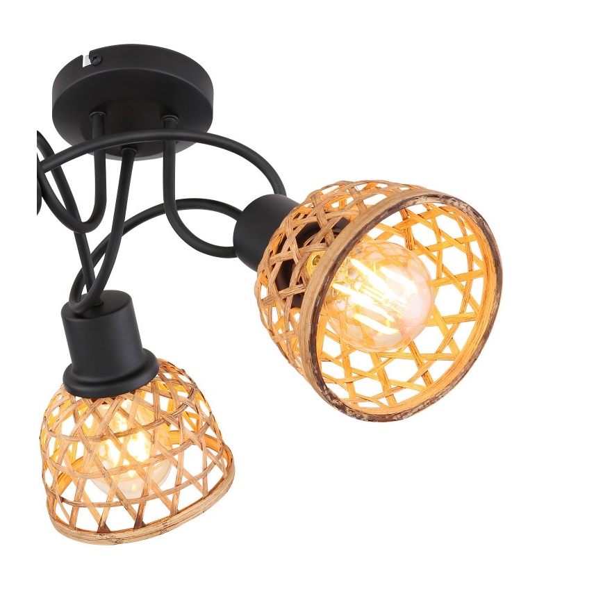 Globo - Plafonnier 3xE27/15W/230V bambou