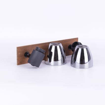 Globo - Faretto da parete 2xE14/40W/230V nero/legno