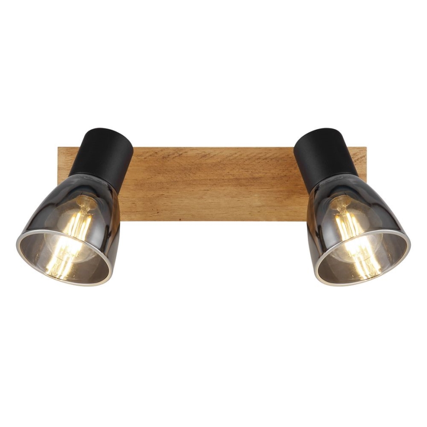 Globo - Wand-Spotleuchte 2xE14/40W/230V schwarz/Holz