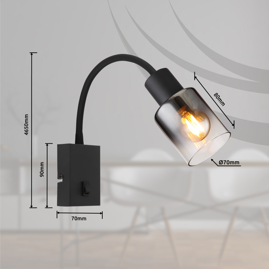Globo - Lampada flessibile da muro 1xE14/40W/230V