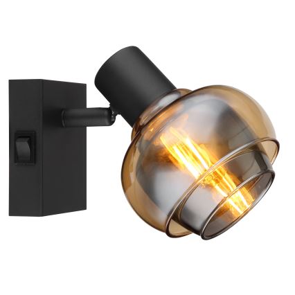 Globo - Applique murale spot 1xE14/40W/230V noire