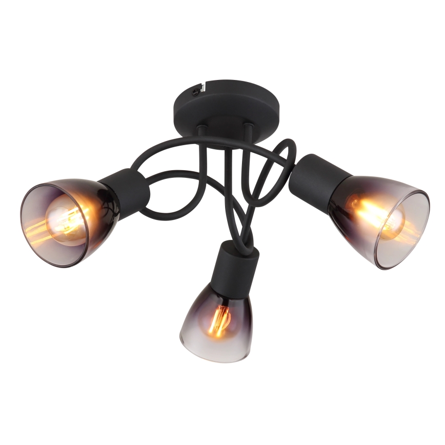 Globo - Lampadario a plafone 3xE14/25W/230V nero