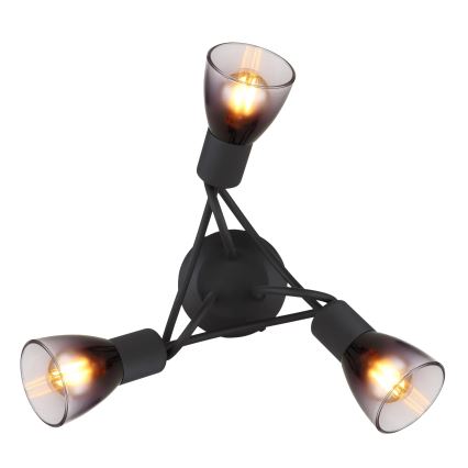 Globo - Lampadario a plafone 3xE14/25W/230V nero