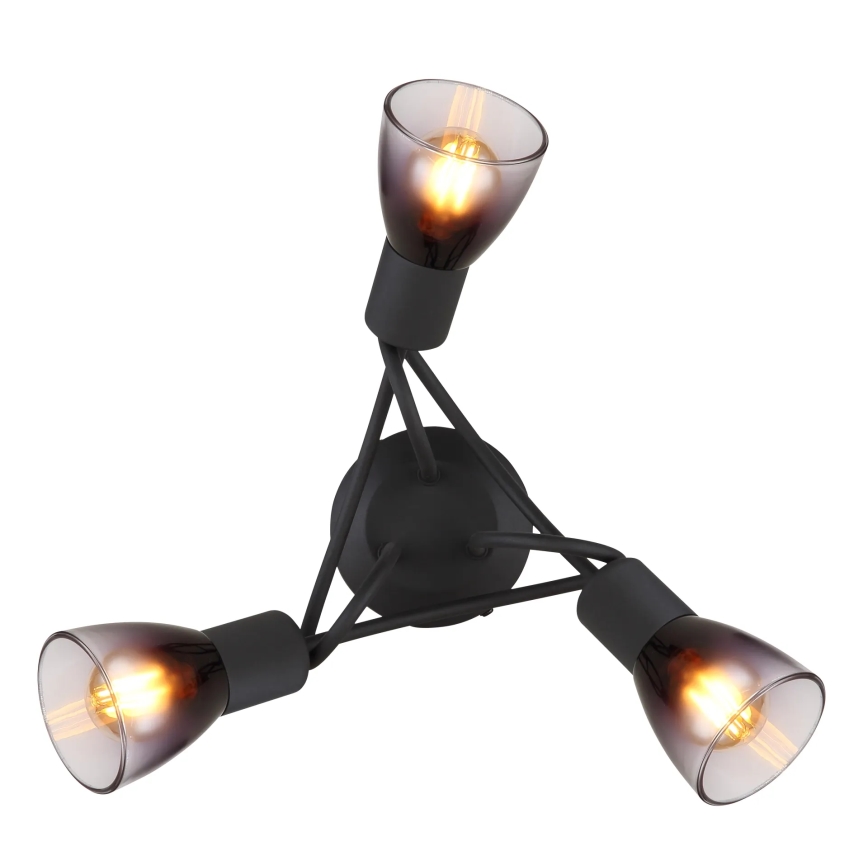 Globo - Lampadario a plafone 3xE14/25W/230V nero