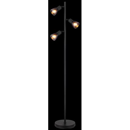 Globo - Lampadaire 3xE14/25W/230V noir