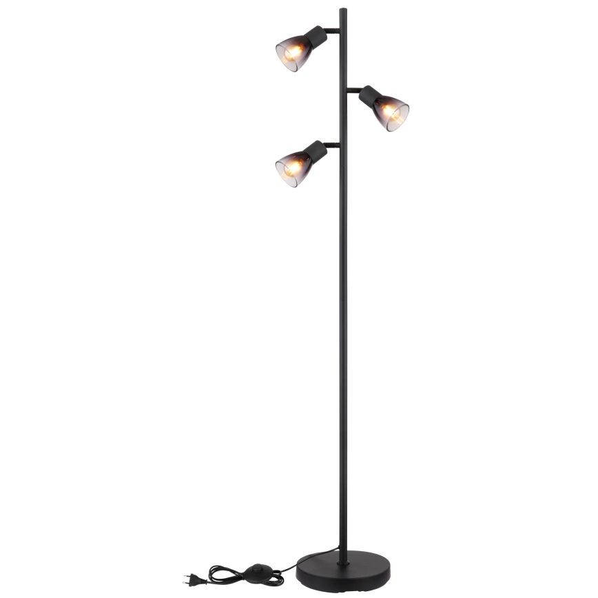 Globo - Lampadaire 3xE14/25W/230V noir
