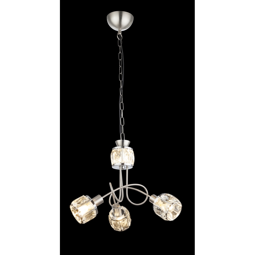 Globo - Suspension chaîne LED 3xE14/40W/230V + LED/5W