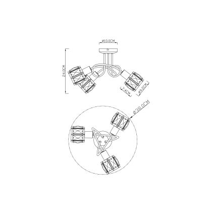 Globo - Lampadario a plafone 3xE14/40W/230V