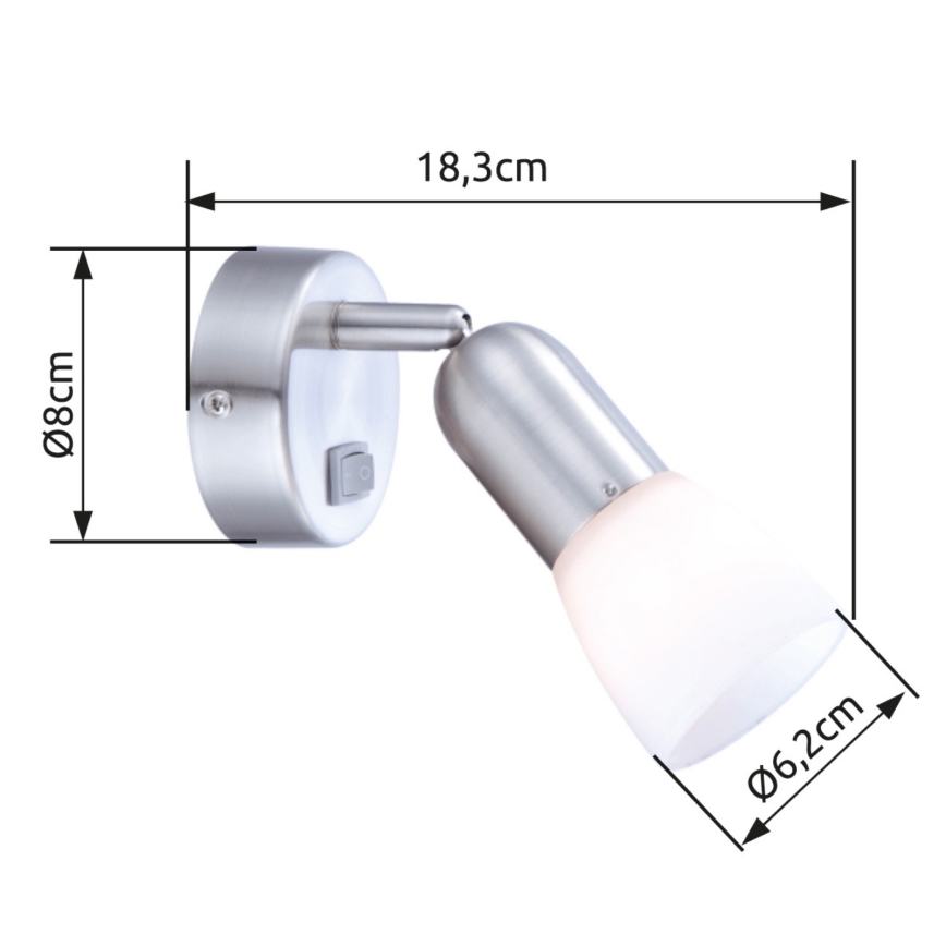 Globo - Faretto da parete 1xE14/40W/230V