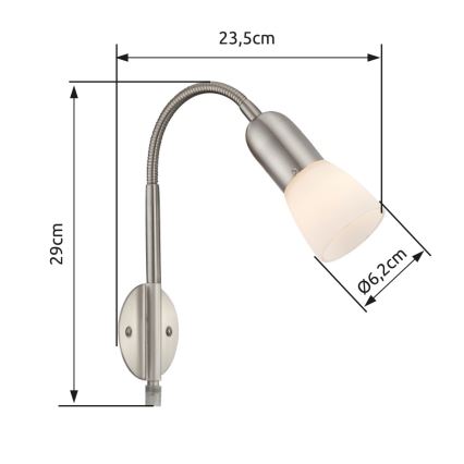 Globo - Flessibile piccola lampada 1xE14/40W/230V cromo opaco