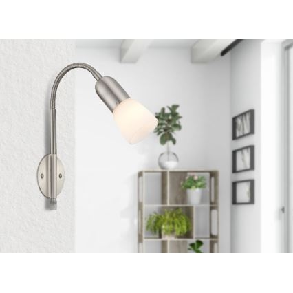 Globo - Flessibile piccola lampada 1xE14/40W/230V cromo opaco