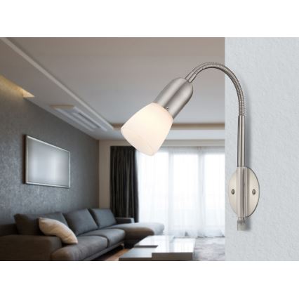 Globo - Flessibile piccola lampada 1xE14/40W/230V cromo opaco