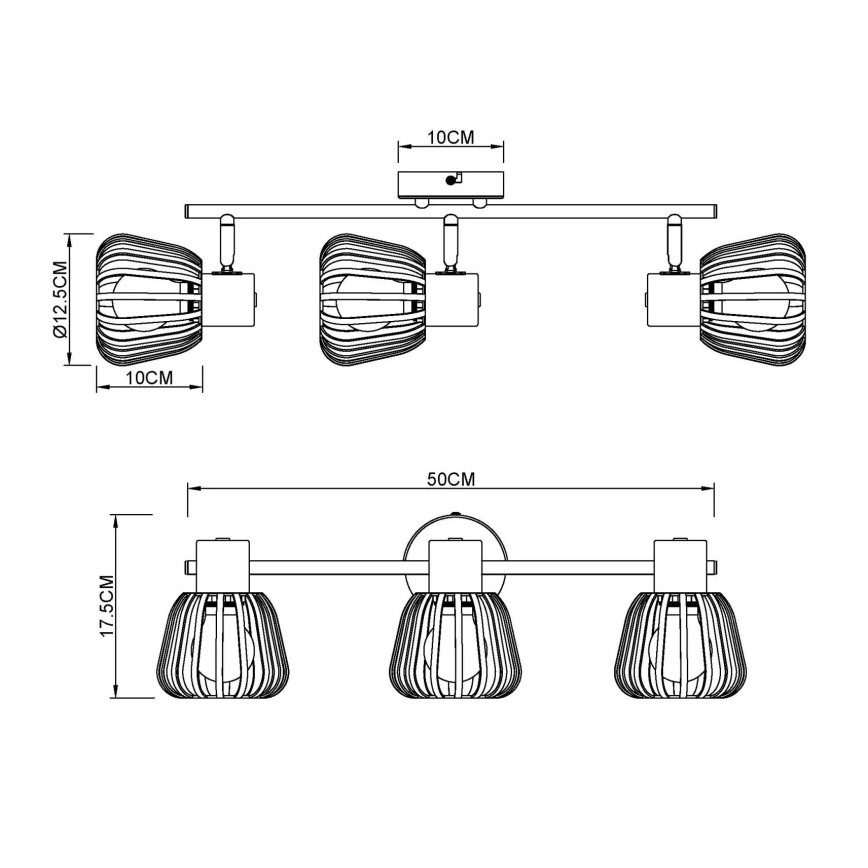 Globo - Faretto 3xE27/40W/230V