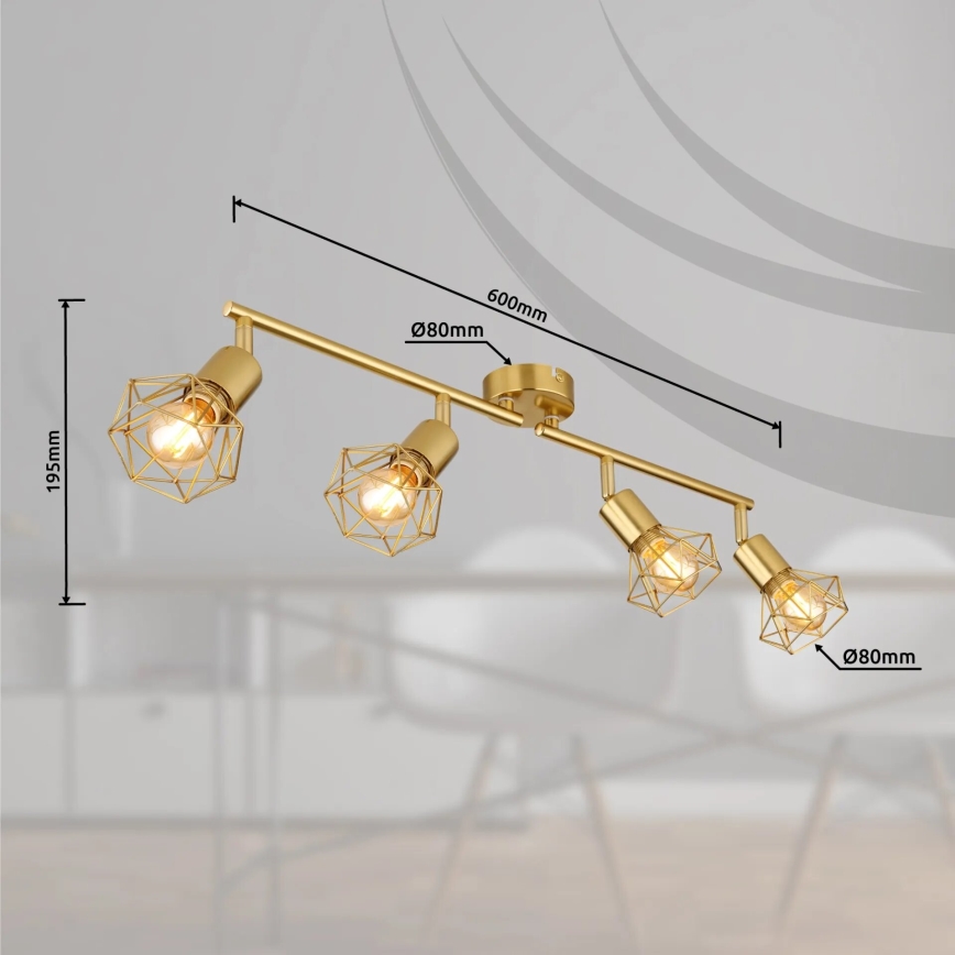 Globo - Strahler 4xE14/40W/230V golden