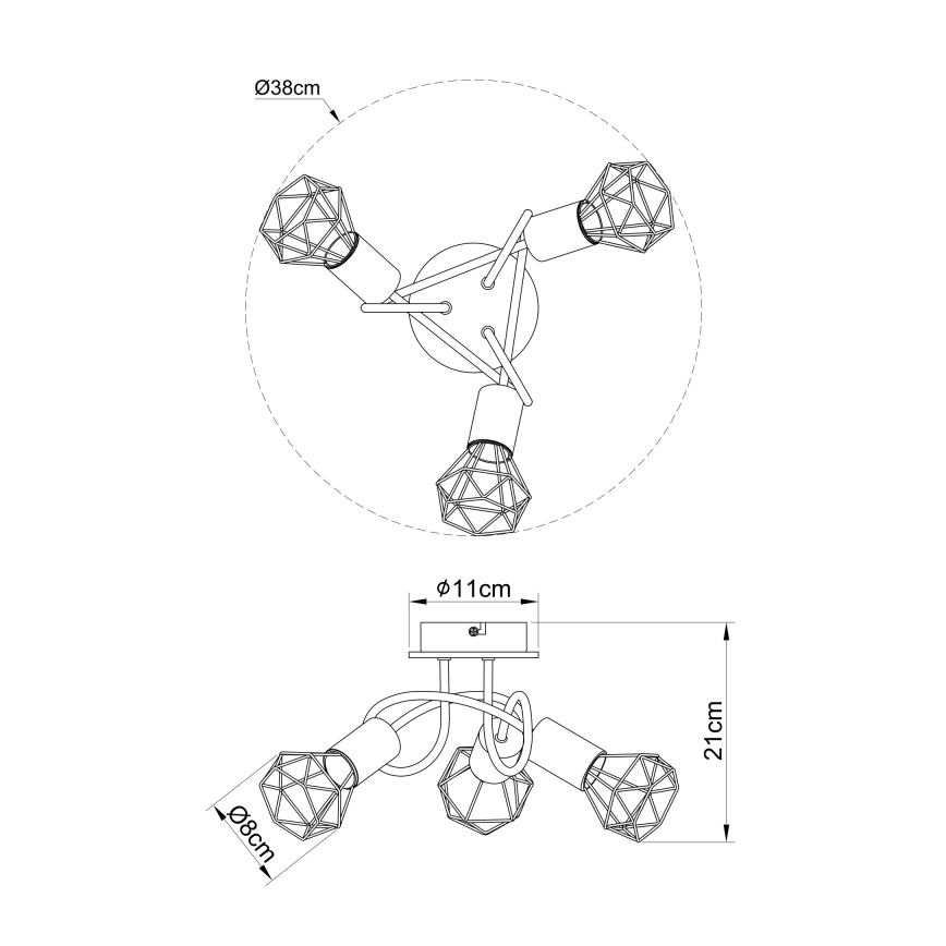 Globo - Kronleuchter 3xE14/40W/230V