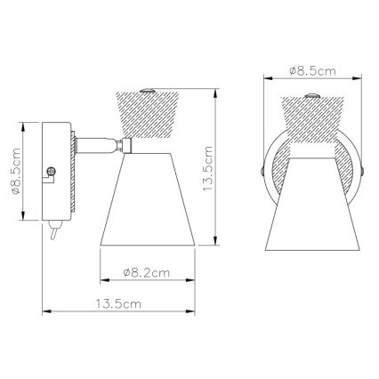 Globo - Luce Spot da parete 1xE14/25W/230V