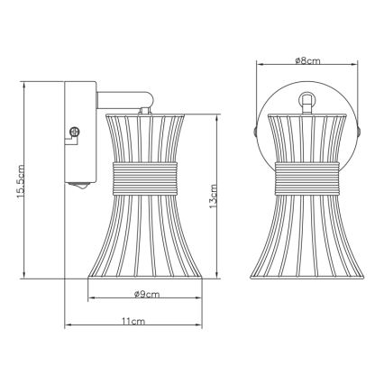 Globo 54814-1 - Luce Spot da parete PURRA 1xE14/40W/230V