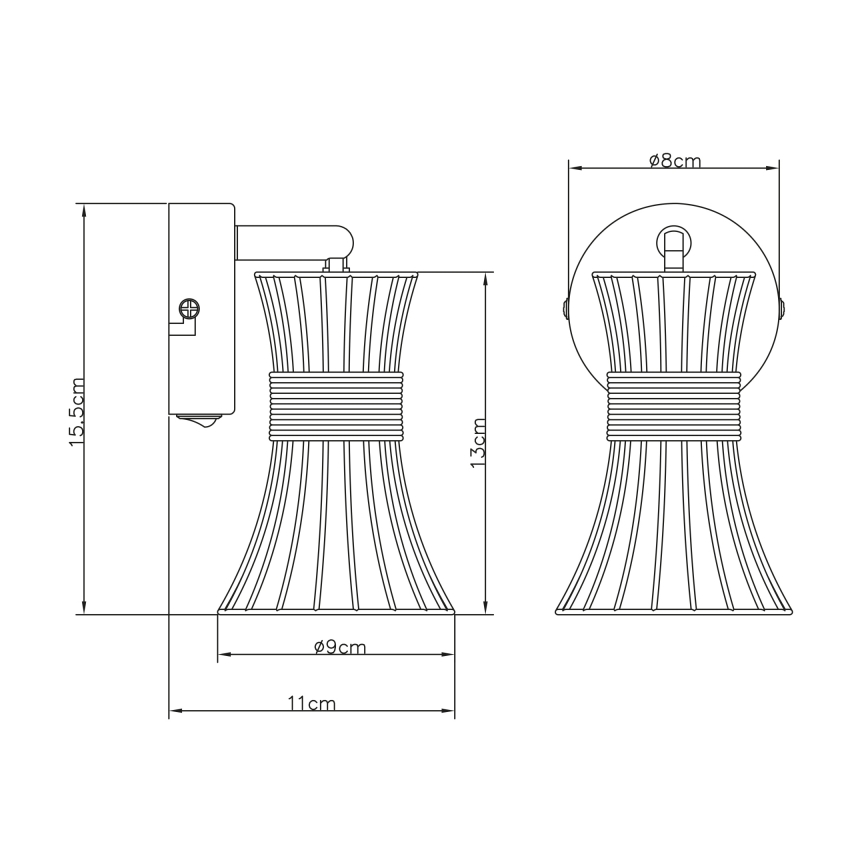 Globo 54814-1 - Luce Spot da parete PURRA 1xE14/40W/230V