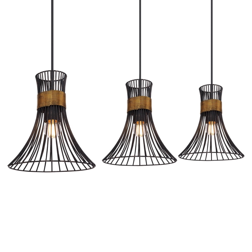 Globo 54814-3H - Suspension fil PURRA 3xE27/60W/230V