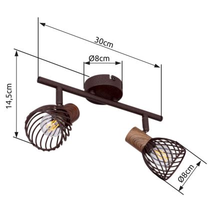 Globo 54817-2 - Luce Spot ISABELLE 2xE14/40W/230V