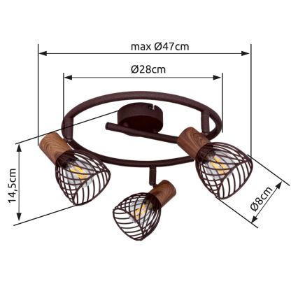 Globo 54817-3 - Spotlight ISABELLE 3xE14/40W/230V