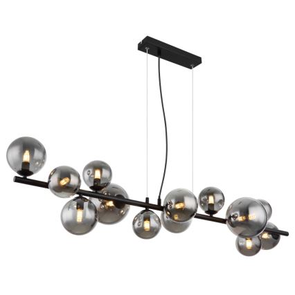 Globo - Lampadario LED a sospensione con filo 13xG9/3,5W/230V fumé/nero