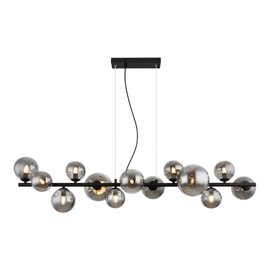 Globo - Lampadario LED a sospensione con filo 13xG9/3,5W/230V fumé/nero