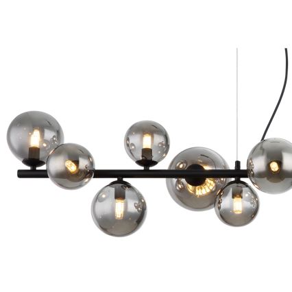 Globo - Lampadario LED a sospensione con filo 13xG9/3,5W/230V fumé/nero