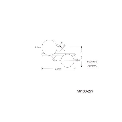 Globo - Lampadario a plafone LED 2xG9/3W/230V