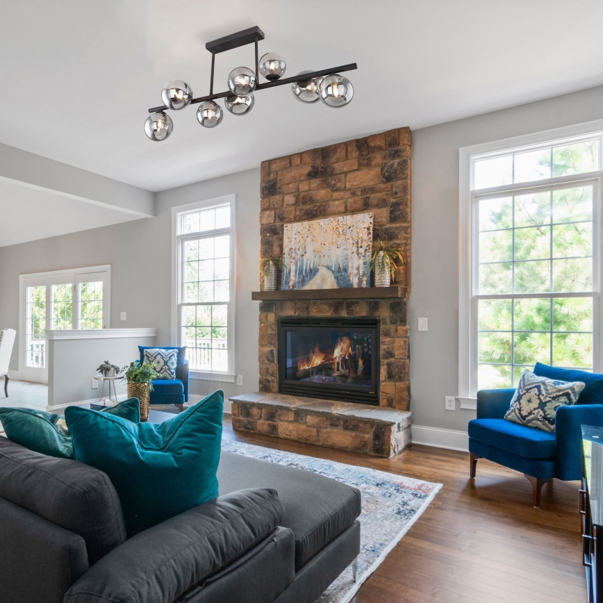 Globo - LED-Deckenleuchte an Stange 9xG9/3W/230V