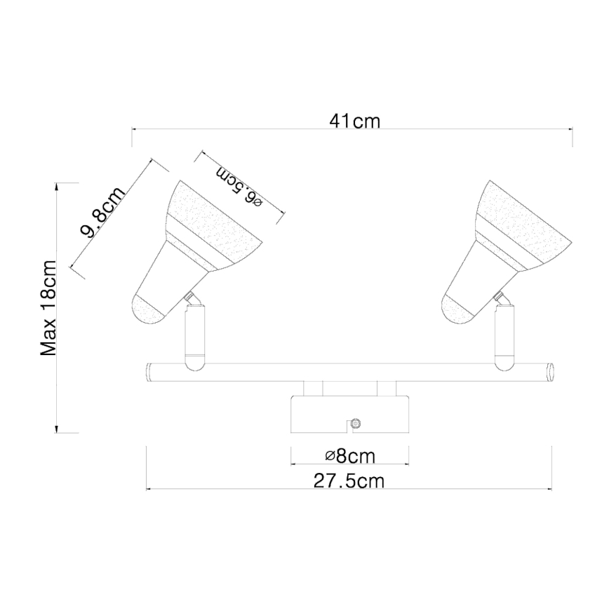 Globo - Faretto LED 2xLED/4W/230V cromo lucido
