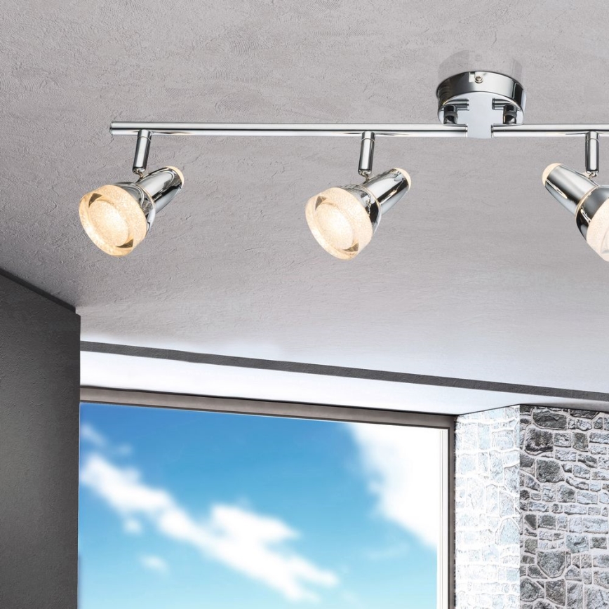 Globo - Faretto LED 4xLED/4W/230V cromo lucido