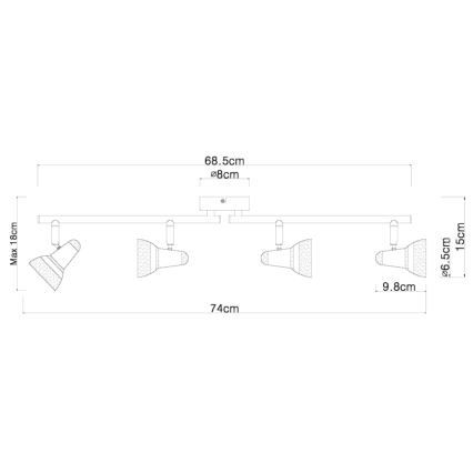 Globo - Faretto LED 4xLED/4W/230V cromo lucido