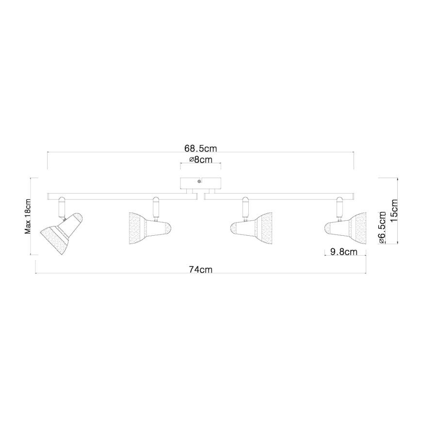 Globo - Faretto LED 4xLED/4W/230V cromo lucido