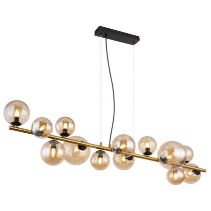 Globo - Suspension filaire LED 13xG9/3,5W/230V fumé/marron