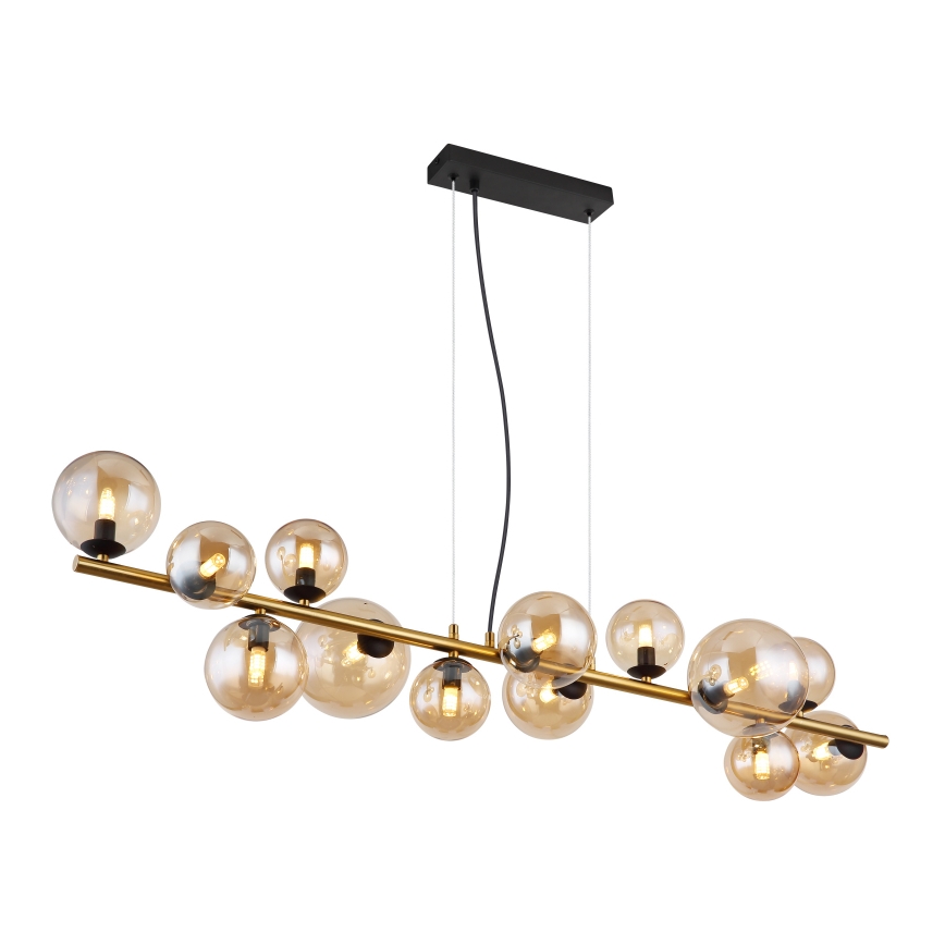 Globo - Suspension filaire LED 13xG9/3,5W/230V fumé/marron