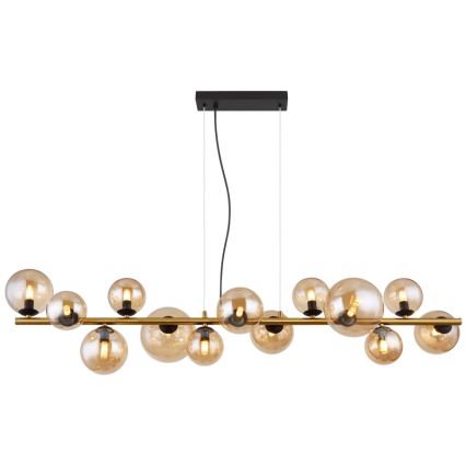 Globo - Suspension filaire LED 13xG9/3,5W/230V fumé/marron