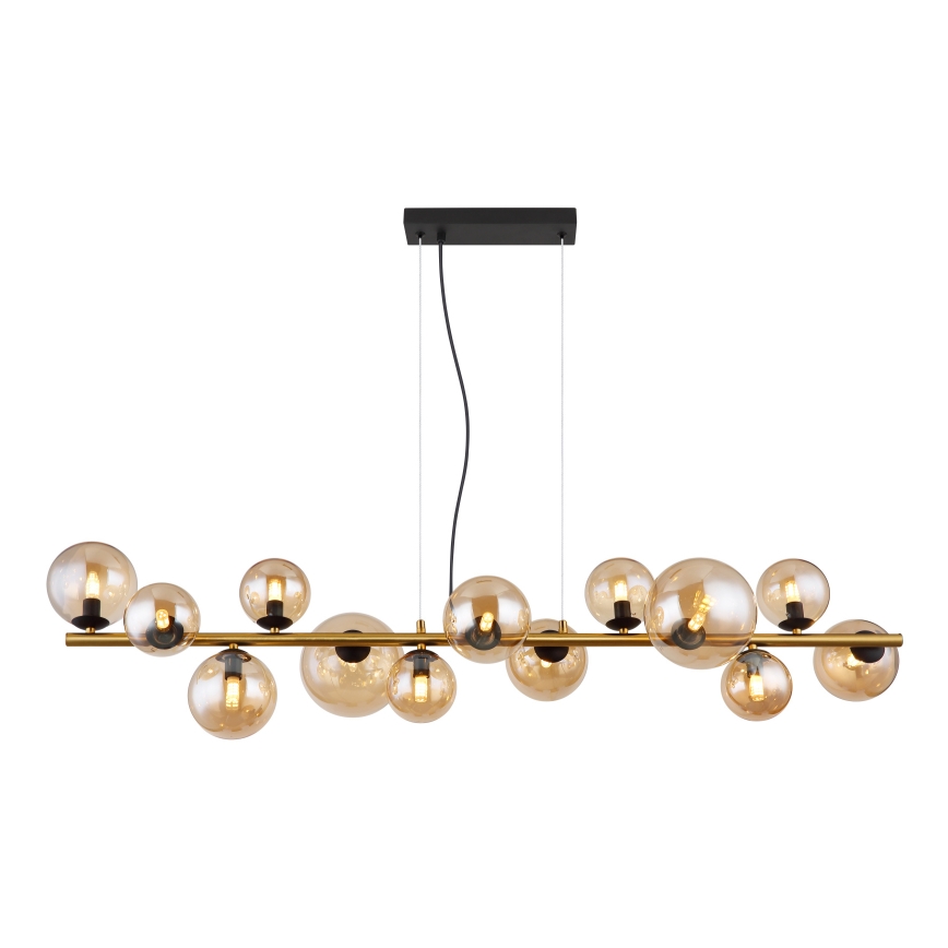 Globo - Suspension filaire LED 13xG9/3,5W/230V fumé/marron